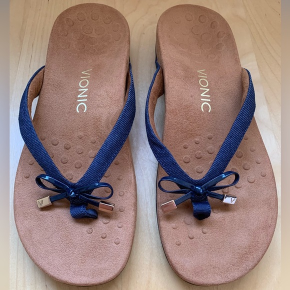 Vionic Shoes - Vionic Bella II Denim Sandals Size 8 Worn Once